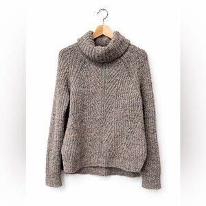 Madewell Speckled Knit Turtleneck Sweater Size S Cozy Chunky